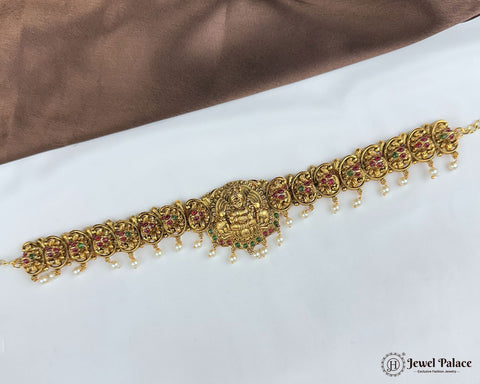 Beautiful Gold Plated Kemps Stone Traditional Waist Hip Belt JH5825