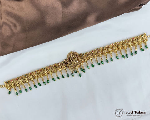 Beautiful Gold Plated Kemps Stone Traditional Waist Hip Belt JH5826