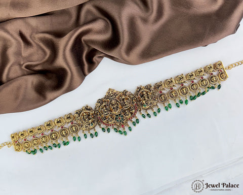 Beautiful Gold Plated Kemps Stone Traditional Waist Hip Belt JH5827