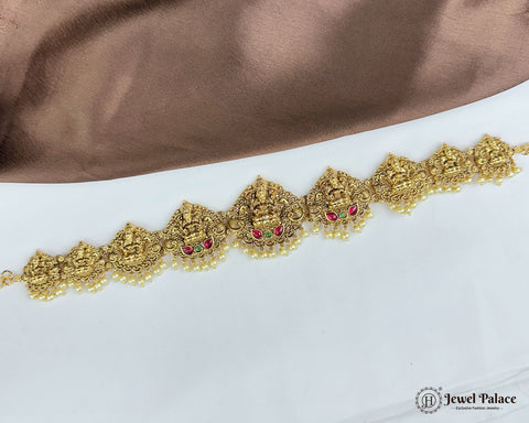 Beautiful Gold Plated Kemps Stone Traditional Waist Hip Belt JH5828