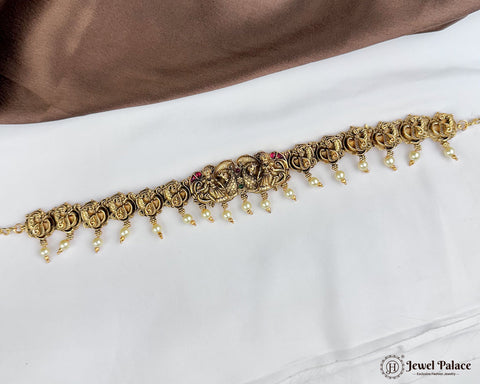 Beautiful Gold Plated Kemps Stone Traditional Waist Hip Belt JH5829