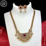 Elegant Gold Finish kemps Stone Temple Necklace JH5774