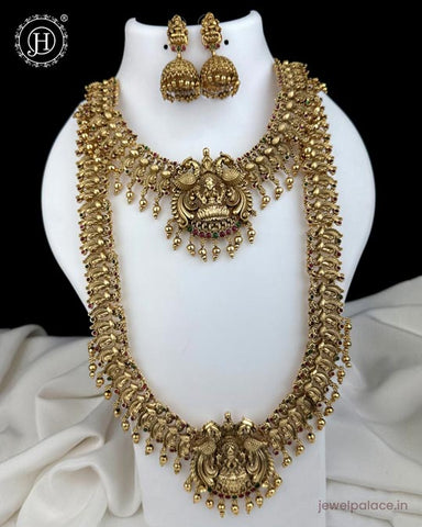 Exclusive Gold Plated South Indian Traditional Combo Jewellery Set JH5840