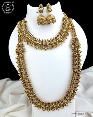 Exclusive Gold Plated South Indian Traditional Combo Jewellery Set JH5843