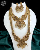 Exclusive Gold Plated South Indian Traditional Combo Jewellery Set JH5844