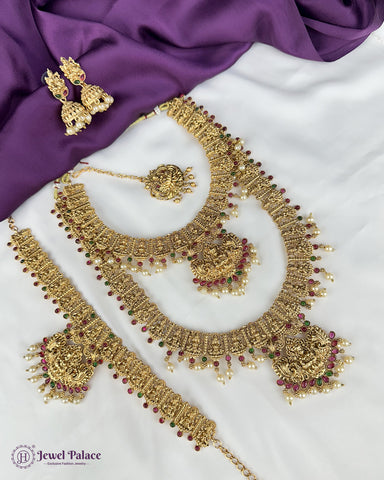 Exclusive Gold Plated South Indian Semi Bridal Jewellery Set JH5858