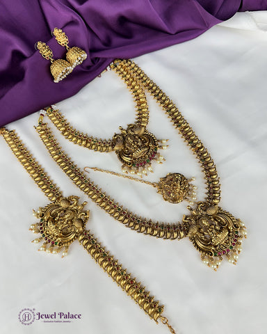 Exclusive Gold Plated South Indian Semi Bridal Jewellery Set JH5860