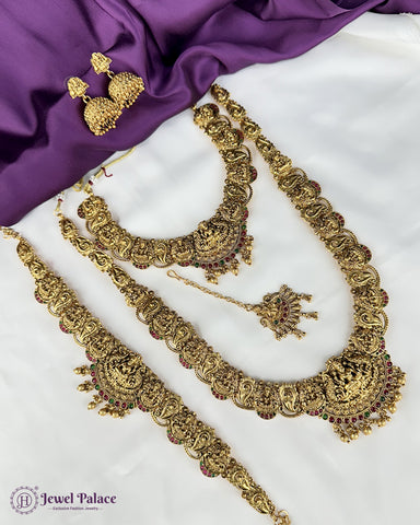 Exclusive Gold Plated South Indian Semi Bridal Jewellery Set JH5862
