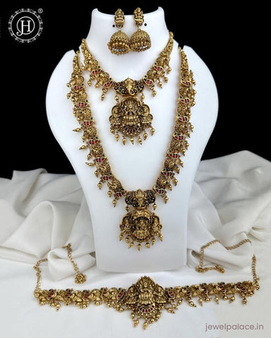 Exclusive Gold Plated South Indian Semi Bridal Jewellery Set JH5865