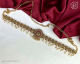 Beautiful Gold Plated Kemps Stone Traditional Waist Hip Belt JH5867