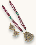 Beautiful Gold Plated Kemp Stones Designer Haram Set JH5900