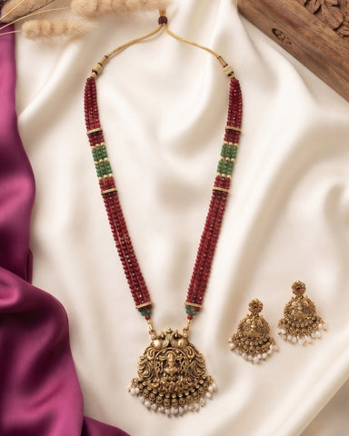 Beautiful Gold Plated Kemp Stones Designer Haram Set JH5900