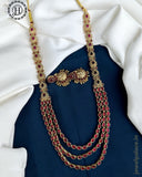 Beautiful Gold Plated Kemp Stones Designer Haram Set JH5901