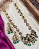Beautiful Gold Plated Kemp Stones Designer Haram Set JH5902