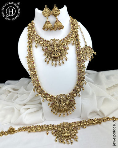 Exclusive Gold Plated South Indian Traditional Combo Jewellery Set JH5932