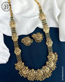 Beautiful Gold Plated Kemp Stones Temple Haram Set JH5934