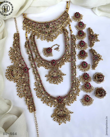 Traditional Lakshmi Temple Jewellery Bridal Set JH5943