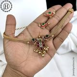 Beautiful Gold Plated Kemps Stone Designer Neckpiece JH5947