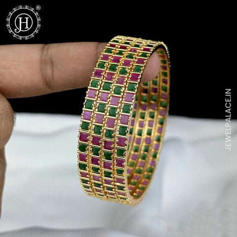 Exquisite 4 Piece AD Stone Bangle Set  JH5950