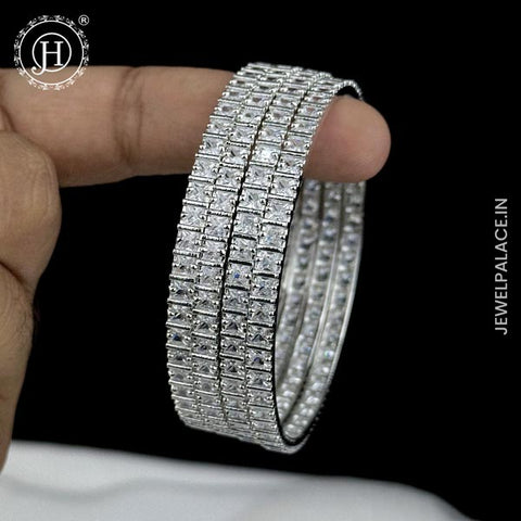 Exquisite 4 Piece AD Stone Bangle Set  JH5955