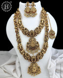 Exclusive Gold Plated South Indian Traditional Combo Jewellery Set JH5960