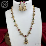 Traditional Gold Plated Kemp Stone Temple Necklace Set JH5962