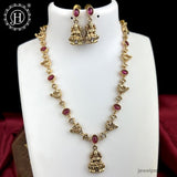 Traditional Gold Plated Kemp Stone Temple Necklace Set JH5962