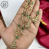 Traditional Gold Plated Kemp Stone Temple Necklace Set JH5962