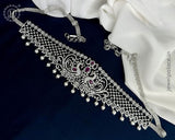 Beautiful Silver Plated AD Stone Premium Quality Hip Chain JH5986