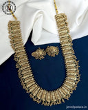 Beautiful Gold Plated Kemp Stones Temple Haram Set JH5991