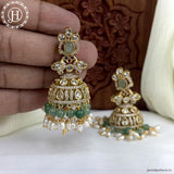 AD Stone Silver Plated Stud Earrings JH6050