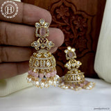 AD Stone Silver Plated Stud Earrings JH6050