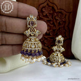 AD Stone Silver Plated Stud Earrings JH6050