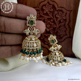 AD Stone Silver Plated Stud Earrings JH6050