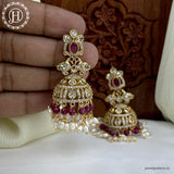 AD Stone Silver Plated Stud Earrings JH6050