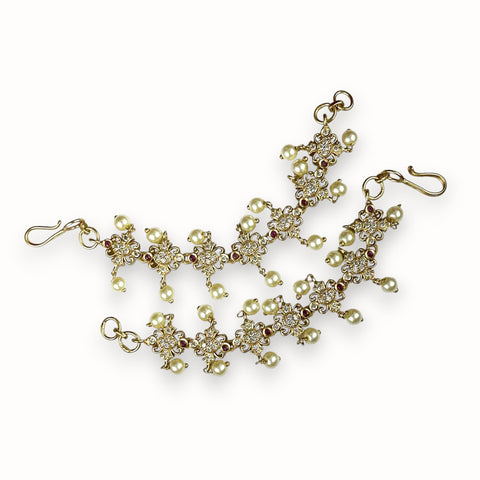 Antique Gold Plated Traditional Ear Chain Mattal JH6121
