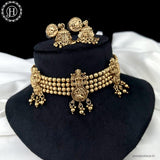Trendy Antique Gold Plated Traditional Necklace Set JH6196