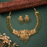 Trendy Antique Gold Plated Traditional Necklace Set JH6199