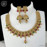 Trendy Antique Gold Plated Traditional Necklace Set JH6210