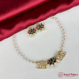 Elegant Antique Gold Finish Necklace Set JH6222