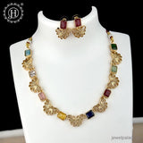 Elegant Antique Gold Finish Necklace Set JH6226