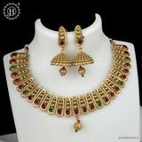 Elegant Antique Gold Finish Necklace Set JH6228