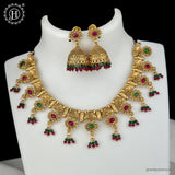 Elegant Antique Gold Finish Necklace Set JH6229