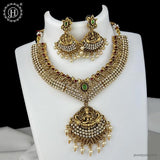 Elegant Antique Gold Finish Necklace Set JH6232