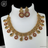 Elegant Antique Gold Finish Necklace Set JH6235