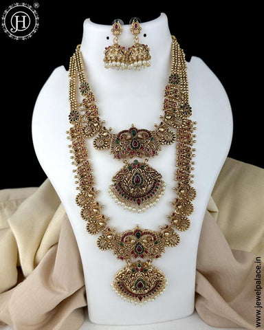 Beautiful Gold Plated Kemp Stone Combo Jewelry Set JH6249