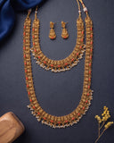 Exclusive Gold Finish Temple Combo Jewelry Set JH6252