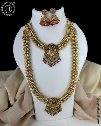 Trendy Antique Gold Kemp Stone Combo Jewelry Set JH6316