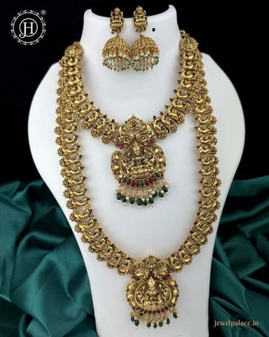 Trendy Antique Gold Kemp Stone Combo Jewelry Set JH6317