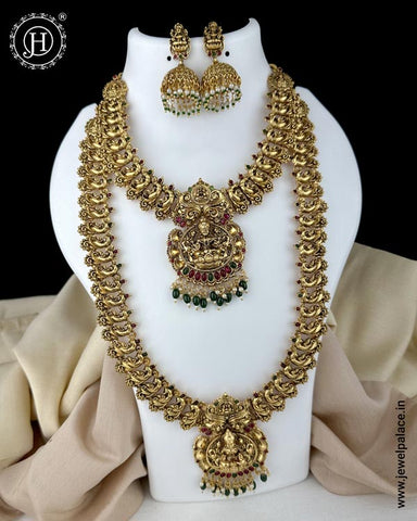 Trendy Antique Gold Kemp Stone Combo Jewelry Set JH6317